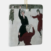 ヴィンテージ スポーツ, ゲームでプレーする女子バスケットボール選手 セラミックオーナメント (右)