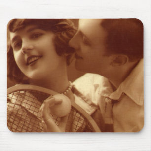 ヴィンテージ スポーツ テニス、ラブ&ロマンス マウスパッド