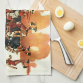 ヴィンテージ スポーツ バスケットボール ゲーム, バスケットボール プレーヤー キッチンタオル (四つ折り)