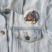 ヴィンテージ スポーツ バスケットボール、試合中のプレーヤー 缶バッジ (インサイチュ)