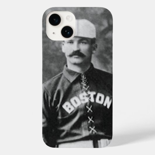 ヴィンテージ スポーツ フォト、ボストン 野球選手 Case-Mate iPhoneケース (裏面)