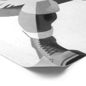 ヴィンテージ スポーツ フットボール プレーヤー、クォーターバック ポスター (角)