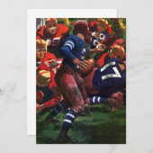 ヴィンテージ スポーツ フットボール プレーヤー クォーターバック 試合中 (正面/裏面)