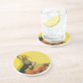 ヴィンテージ スポーツ ボクシング、ボクサーをノックアウトした審判 コースター (側面)