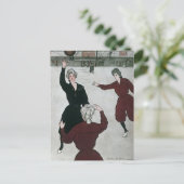 ヴィンテージ スポーツ、女子バスケットボール選手たちの試合 ポストカード (スタンド正面)