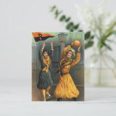 ヴィンテージ スポーツ、女子バスケットボール チームの試合 ポストカード (スタンド正面)