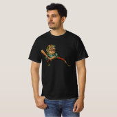 ヴィンテージ スポーツ 怒った野球選手 バッター Tシャツ (正面フル)