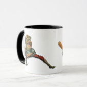 ヴィンテージ スポーツ、怒れる野球選手のバッター マグカップ (正面左)