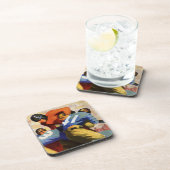 ヴィンテージ スポーツ、試合でのフットボール選手 コースター (右側)