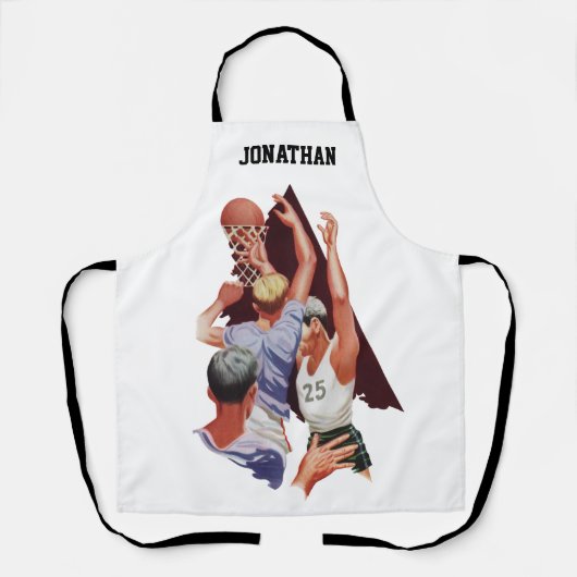 ヴィンテージ スポーツ, 試合中のバスケットボール選手 エプロン (正面)