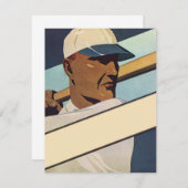 ヴィンテージ スポーツ 野球のバッター、スタイリッシュなアート (正面/裏面)