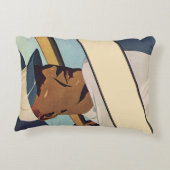 ヴィンテージ スポーツ 野球のバッター、スタイリッシュなアート アクセントクッション (裏面)