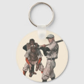 ヴィンテージ スポーツ 野球選手 キーホルダー (正面)