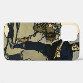 ヴィンテージ スポーツ 野球選手, スタイル化されたアート Case-Mate iPhoneケース (裏面 (横))