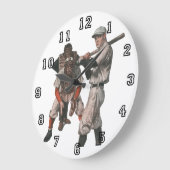 ヴィンテージ スポーツ 野球選手 ラージ壁時計 (傾斜)