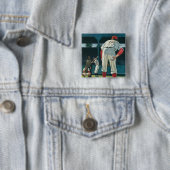 ヴィンテージ スポーツ 野球選手 投手 マウンド 缶バッジ (インサイチュ)