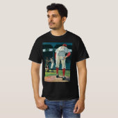 ヴィンテージ スポーツ 野球選手 投手 マウンド Tシャツ (正面フル)