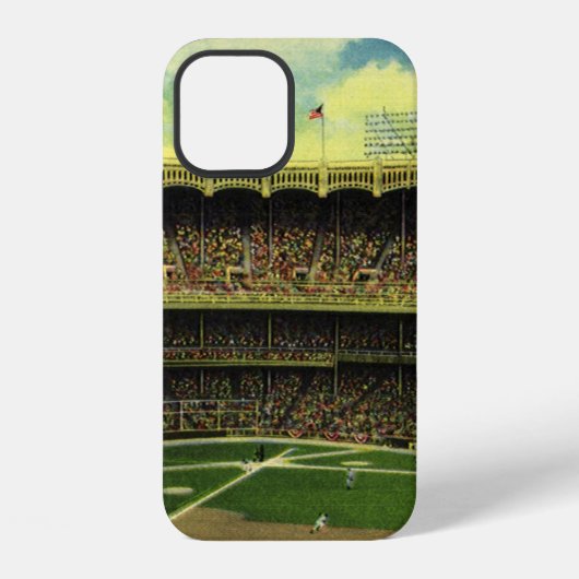 ヴィンテージ スポーツ 野球 スタジアム 観客 iPhoneケース (裏面)