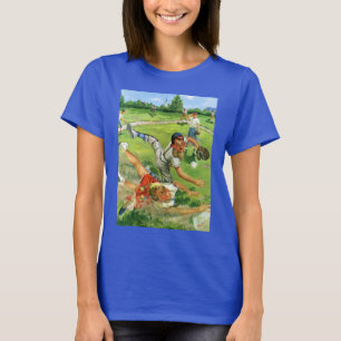 ヴィンテージ スポーツ 野球、子供チームのプレー Tシャツ