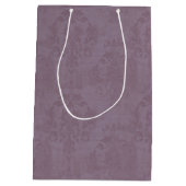 ヴィンテージ スモーキー モーブ ダマスク オーダーメイド ミディアムペーパーバッグ (裏面)