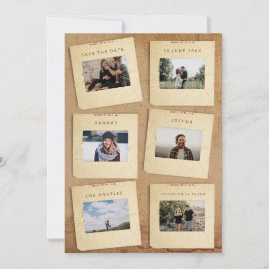 ヴィンテージ スライド写真 セーブザデート (正面)