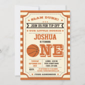 ヴィンテージ スラムダンク 1歳誕生日チケット 招待状 (正面)