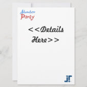 ヴィンテージ・スリープ・パーティ 招待状 (裏面)