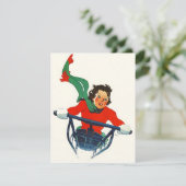 ヴィンテージ スレッジング スノー スレッジ ウィンター パーティー 招待状 (スタンド正面)