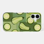 ヴィンテージ・ズッキーニ柄 iPhone 16ケース (裏面横)