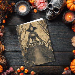 ヴィンテージ セイラム 魔女 ゴシック 怖い スプーキー ハロウィン カード