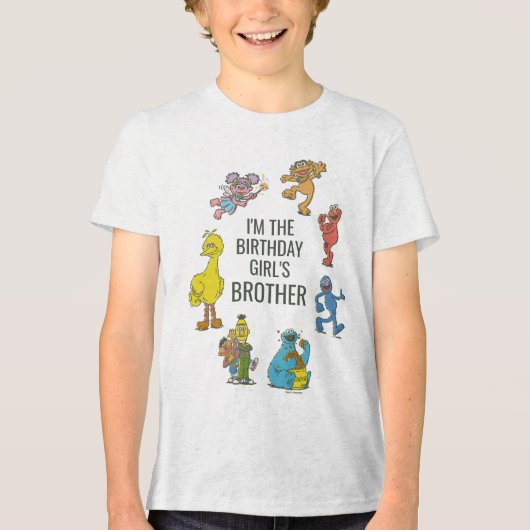 ヴィンテージ セサミストリート キャラクター 誕生日 トリブレンド トライブレンドＴシャツ (正面)