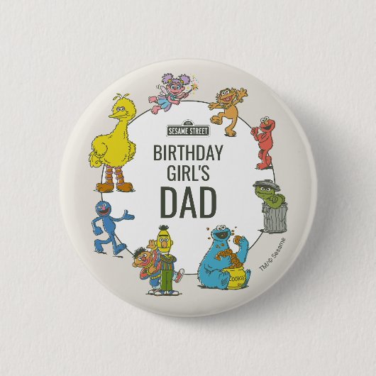 ヴィンテージ セサミストリート キャラクター 誕生日 バッジ (正面)