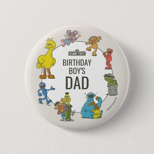 ヴィンテージ セサミストリート キャラクター 誕生日 バッジ (正面)