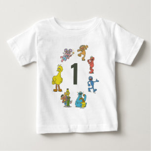 ヴィンテージ セサミストリート キャラクター 誕生日 ベビーTシャツ