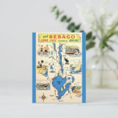 ヴィンテージ セバゴーレイク メイン州 ポストカード (スタンド正面)