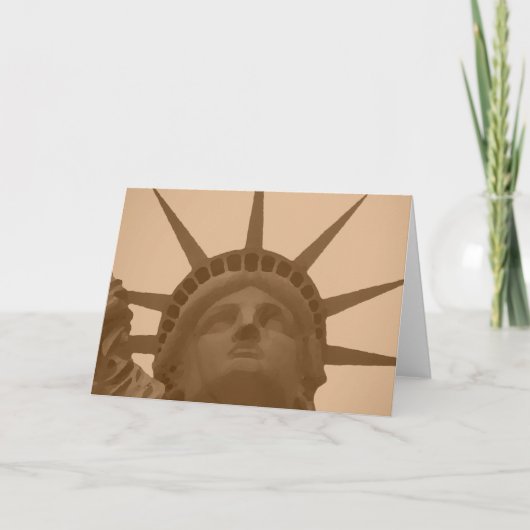 ヴィンテージ セピアトーン 自由の女神 カード (正面)
