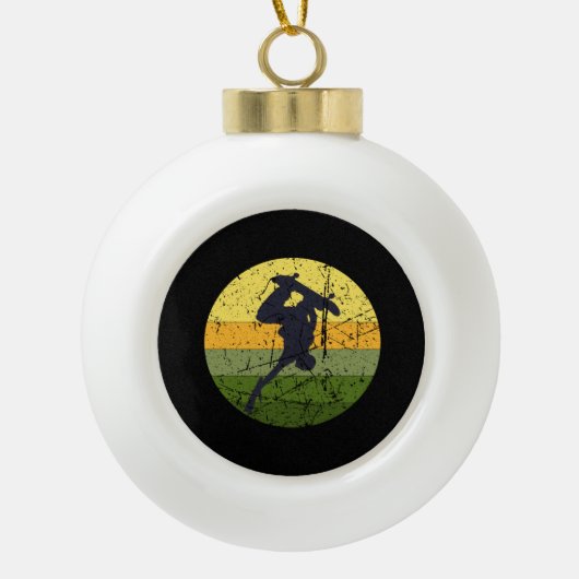 ヴィンテージ セラミックボールオーナメント (正面)