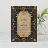 ヴィンテージ セレスティアル ルネサンス ウェディング 招待状 (スタンド正面)