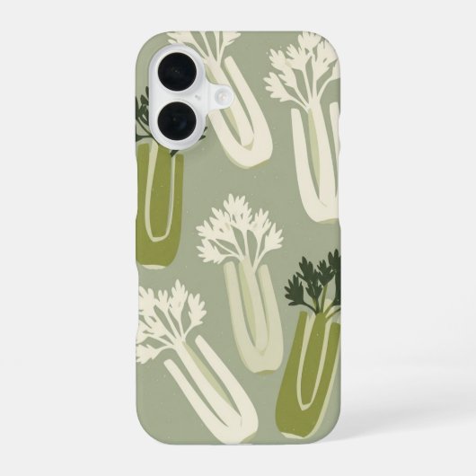 ヴィンテージ セロリ柄 iPhone 16ケース (裏面)