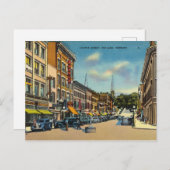 ヴィンテージ、センター通り、ラットランド、バーモント ポストカード (正面/裏面)