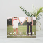 ヴィンテージ・セーブ・ザ・デートのお知らせ - オーダーメイド 招待状 (スタンド正面)
