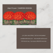 ヴィンテージ・ゼラニウム・トリオ – はっきりしたフローラ 名刺 (正面/裏面)