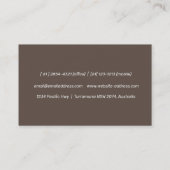 ヴィンテージ・ゼラニウム・トリオ – はっきりしたフローラ 名刺 (裏面)