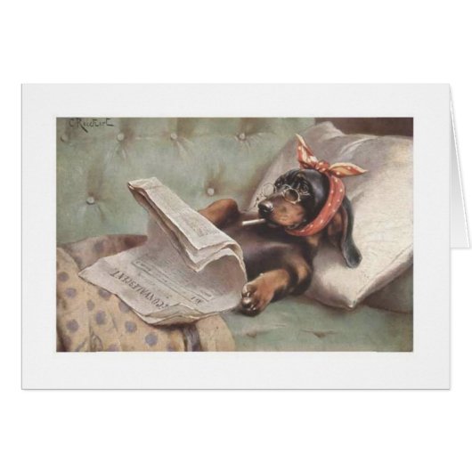 ヴィンテージ-ソファのダックスフント、 (正面横)