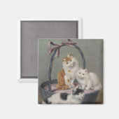 ヴィンテージ・ソフィー・シュペルリヒ・キャッツ・イン・バスケット マグネット (正面/裏面)