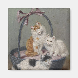 ヴィンテージ・ソフィー・シュペルリヒ・キャッツ・イン・バスケット マグネット