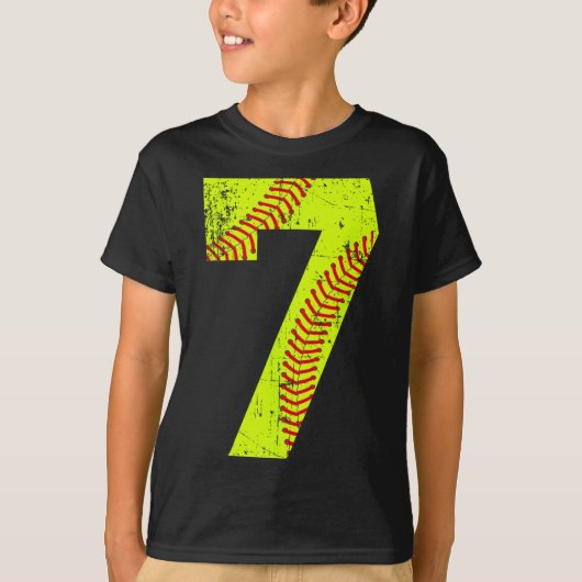 ヴィンテージ ソフティル 7 ジャージ ナンバー Tシャツ (正面)