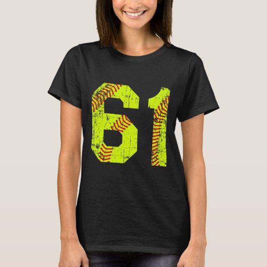 ヴィンテージ ソフトル 61 ユニフォーム ナンバー Tシャツ (正面)