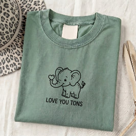 ヴィンテージ・ゾウの愛の引用 ユニセックス グラフィックTシャツ Tシャツ