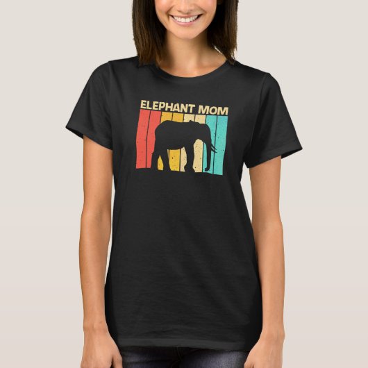 ヴィンテージ ゾウの母のためのクールな象 Tシャツ (正面)